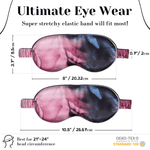 Blue & Blush Tie Dye Pure Silk Sleep Mask - NOCHKA
