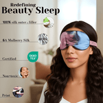 Blue & Blush Tie Dye Pure Silk Sleep Mask - NOCHKA
