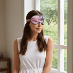 Blue & Blush Tie Dye Pure Silk Sleep Mask - NOCHKA
