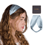 Blue Pure Silk Headband - NOCHKA
