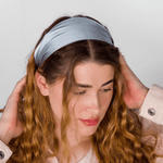 Blue Pure Silk Headband - NOCHKA
