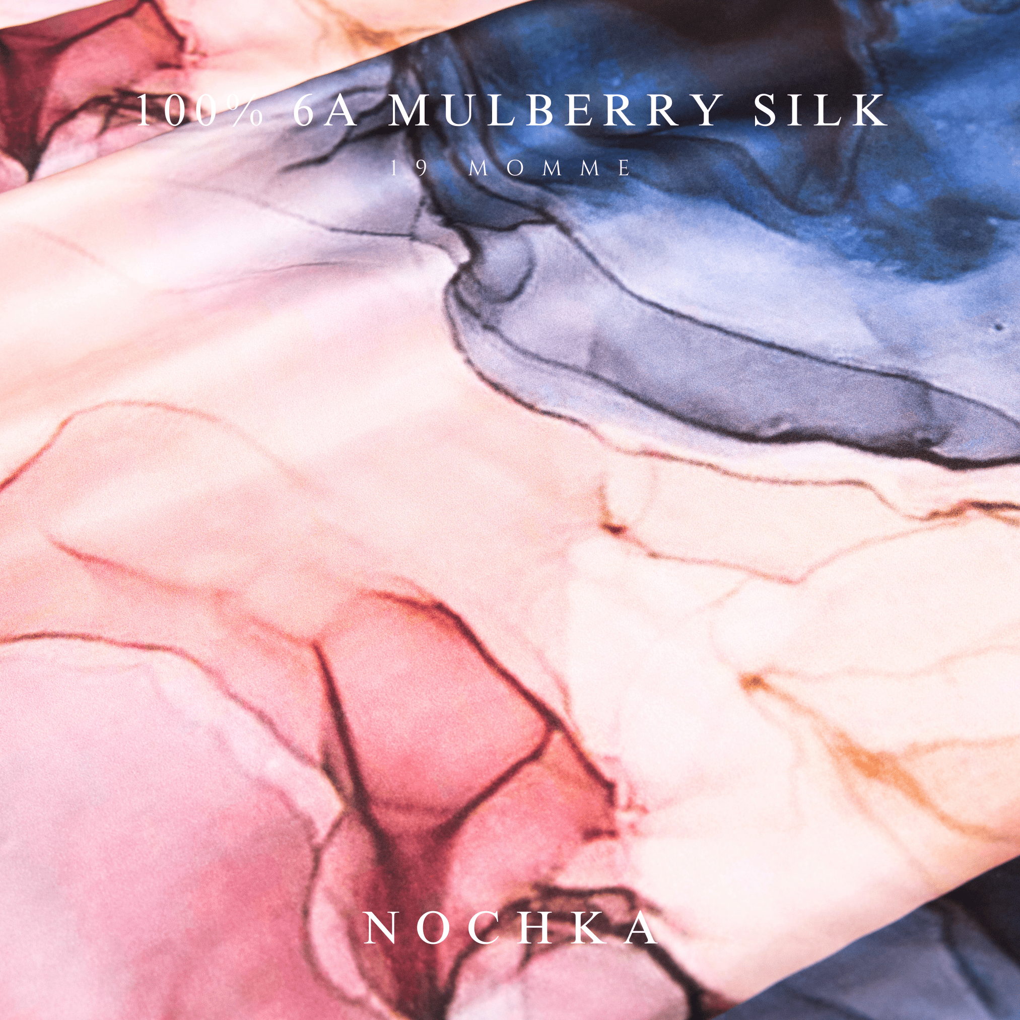 Blushing Blue Tie Dye Pure Mulberry Silk Bonnet – Reversible & Durable - NOCHKA
