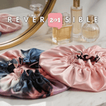 Blushing Blue Tie Dye Pure Mulberry Silk Bonnet – Reversible & Durable - NOCHKA
