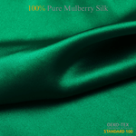 Bottle Green 100% Pure Mulberry Silk Fabric 19mm Cut - to - Size Silk Fabric - NOCHKA

