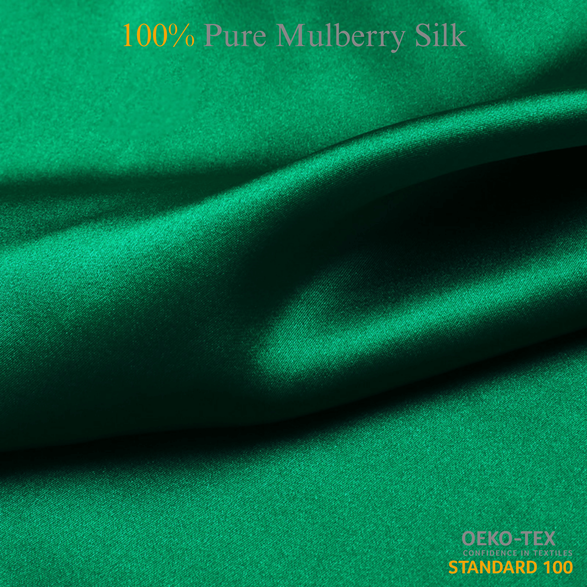 Bottle Green 100% Pure Mulberry Silk Fabric 19mm Cut - to - Size Silk Fabric - NOCHKA
