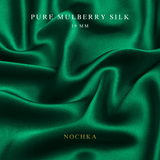 Bottle Green 100% Pure Mulberry Silk Fabric 19mm Cut - to - Size Silk Fabric - NOCHKA
