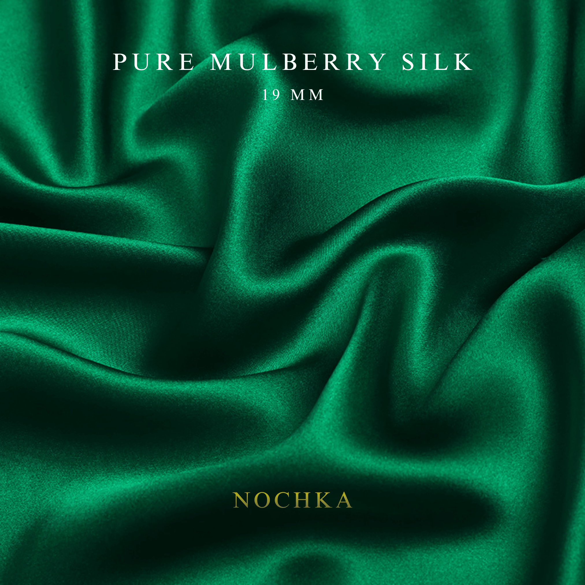 Bottle Green 100% Pure Mulberry Silk Fabric 19mm Cut - to - Size Silk Fabric - NOCHKA
