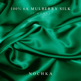 Bottle Green Pure Silk Headband - NOCHKA
