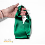 Bottle Green Pure Silk Headband - NOCHKA
