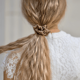 Brunette Shades of 3 Skinny Mulberry Silk Scrunchies | 100% Silk - NOCHKA
