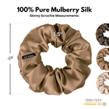Brunette Shades of 3 Skinny Mulberry Silk Scrunchies | 100% Silk - NOCHKA
