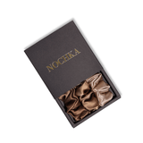 Brunette Shades of 3 Skinny Mulberry Silk Scrunchies | 100% Silk - NOCHKA
