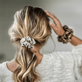 Brunette Shades of 3 Skinny Mulberry Silk Scrunchies | 100% Silk - NOCHKA
