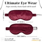 Burgundy Pure Silk Sleep Mask - NOCHKA
