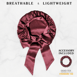 Burgundy Reversible Bonnet with Ties - NOCHKA
