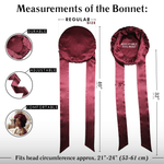 Burgundy Reversible Bonnet with Ties - NOCHKA
