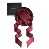 Burgundy Reversible Bonnet with Ties - NOCHKA
