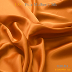 Burnt Orange 100% Pure Mulberry Silk Fabric 19mm Cut - to - Size Silk Fabric - NOCHKA
