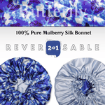 Butterfly Print Pure Mulberry Silk Bonnet – Reversible & Durable - NOCHKA
