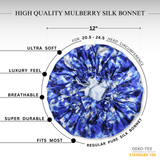 Butterfly Print Pure Mulberry Silk Bonnet – Reversible & Durable - NOCHKA
