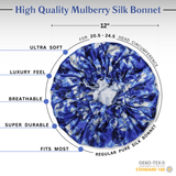 Butterfly Print Pure Mulberry Silk Bonnet – Reversible & Durable - NOCHKA
