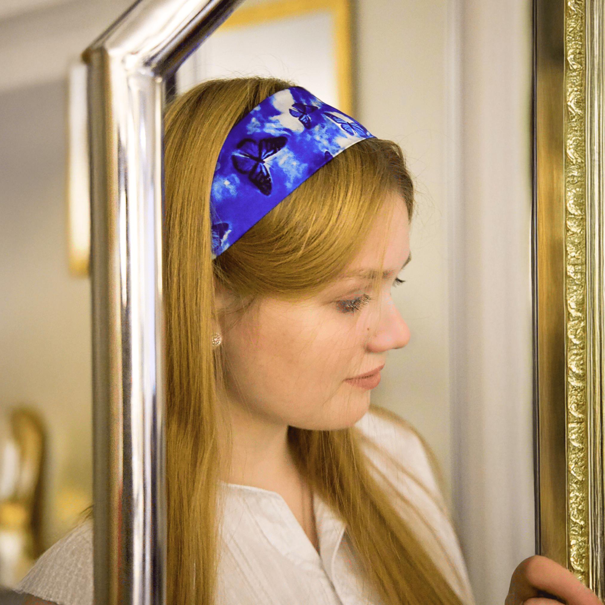 Butterfly Pure Silk Headband - NOCHKA

