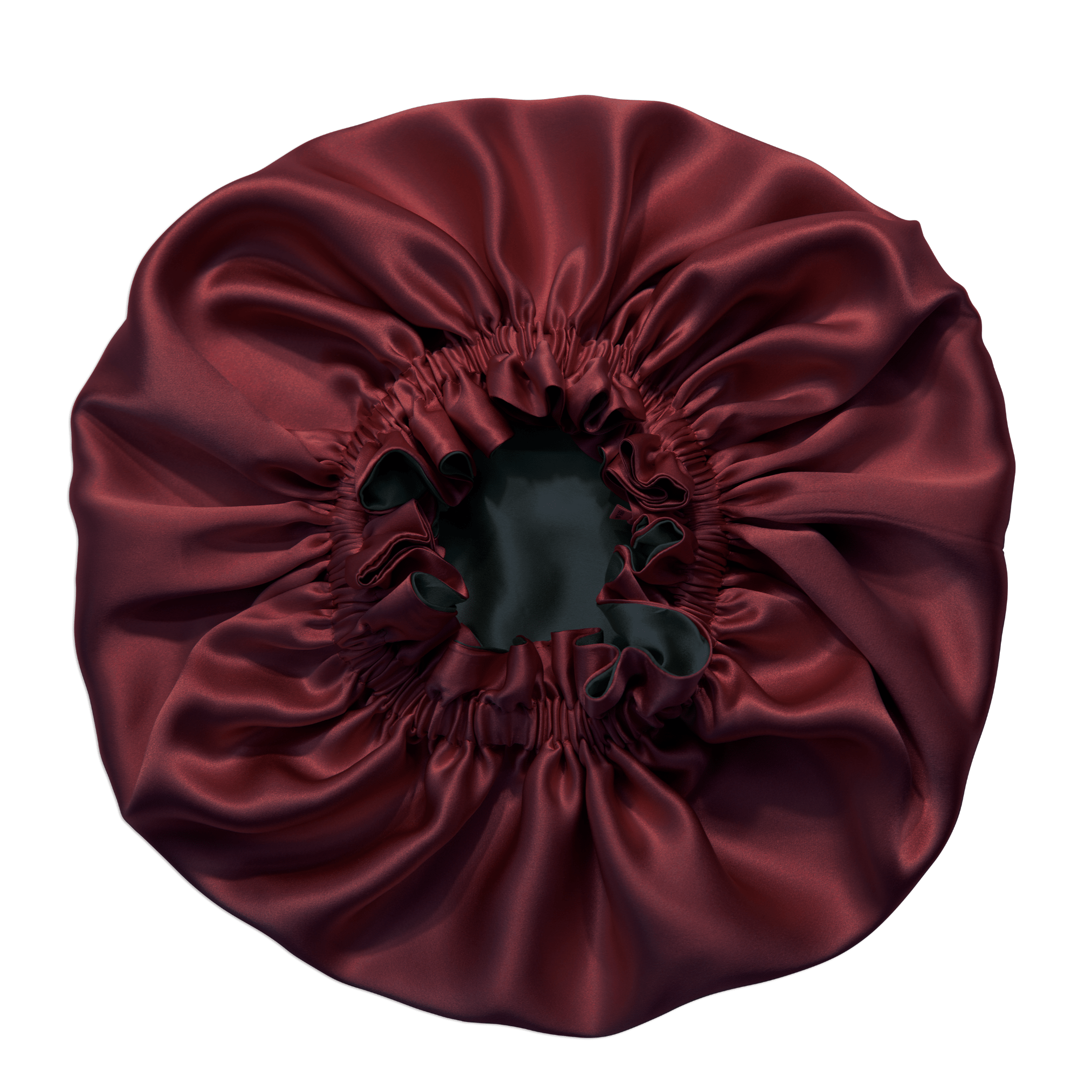 Cabernet & Black Pure Mulberry Silk Bonnet – Reversible & Durable - NOCHKA
