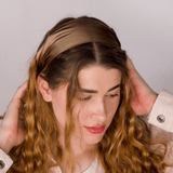 Cappuccino Pure Silk Headband - NOCHKA
