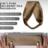 Cappuccino Pure Silk Headband - NOCHKA
