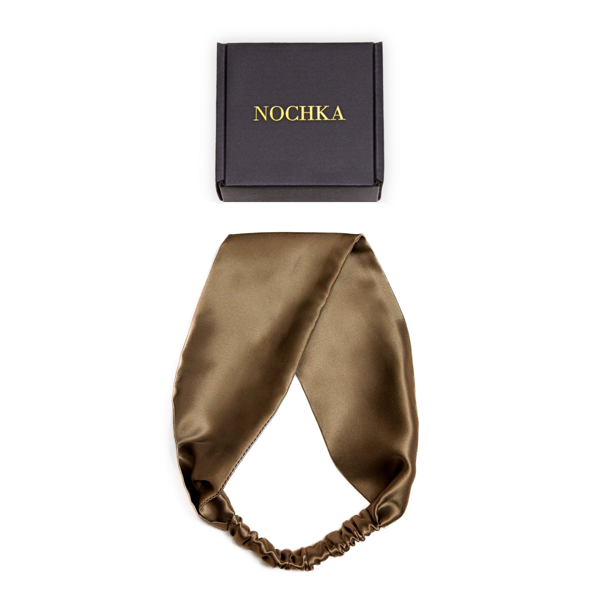 Cappuccino Pure Silk Headband - NOCHKA
