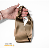 Cappuccino Pure Silk Headband - NOCHKA
