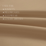 Caramel 100% Pure Mulberry Silk Fabric 19mm Cut - to - Size Silk Fabric - NOCHKA
