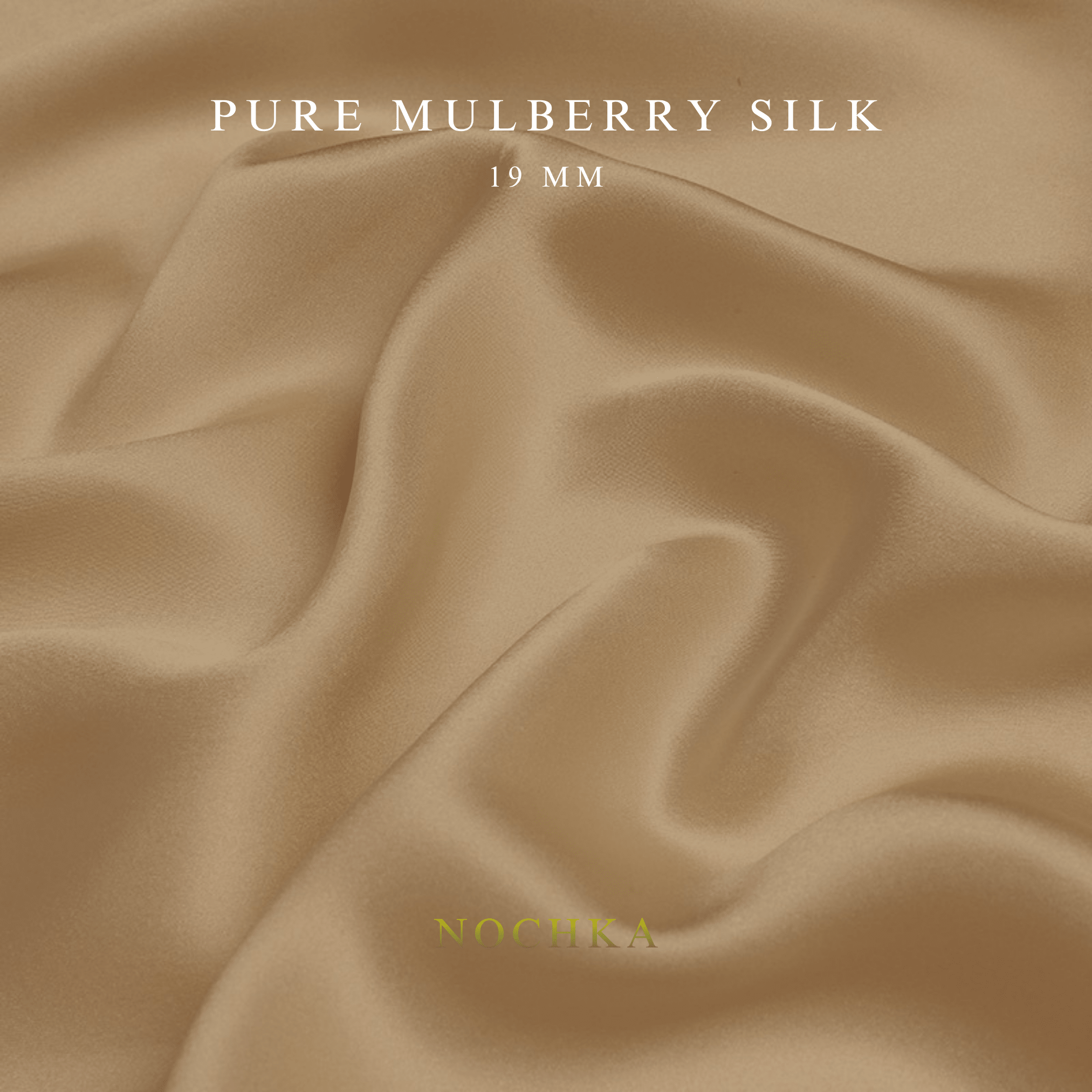 Caramel 100% Pure Mulberry Silk Fabric 19mm Cut - to - Size Silk Fabric - NOCHKA
