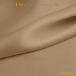 Caramel 100% Pure Mulberry Silk Fabric 19mm Cut - to - Size Silk Fabric - NOCHKA

