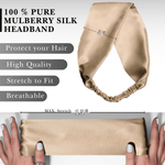 Caramel Pure Silk Headband - NOCHKA
