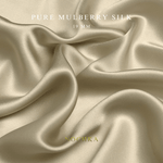 Champagne 100% Pure Mulberry Silk Fabric Cut - to - Size Silk Fabric - NOCHKA
