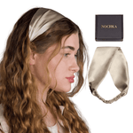 Champagne Pure Silk Headband - NOCHKA
