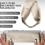 Champagne Pure Silk Headband - NOCHKA
