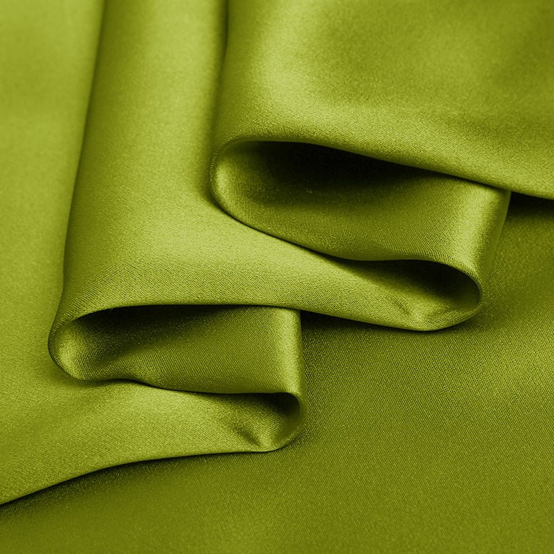 Chartreuse 100% Pure Mulberry Silk Fabric 19mm 44" Width Pre - Cut Silk Fabric - NOCHKA
