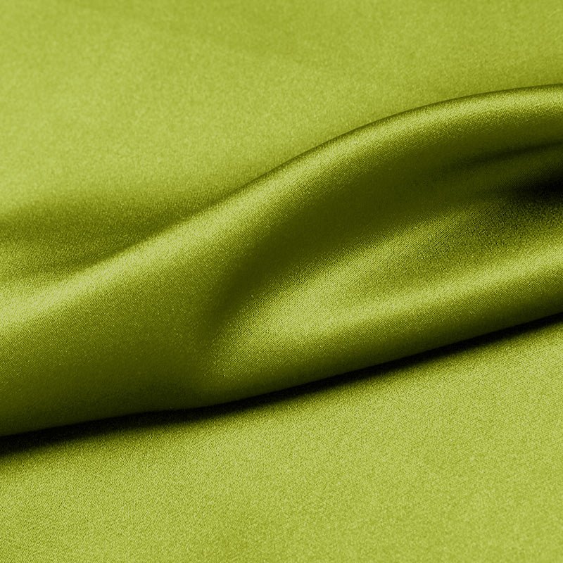 Chartreuse 100% Pure Mulberry Silk Fabric 19mm 44" Width Pre - Cut Silk Fabric - NOCHKA
