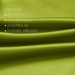 Chartreuse 100% Pure Mulberry Silk Fabric 19mm Cut - to - Size Silk Fabric - NOCHKA
