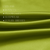 Chartreuse 100% Pure Mulberry Silk Fabric 19mm Cut - to - Size Silk Fabric - NOCHKA

