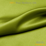 Chartreuse 100% Pure Mulberry Silk Fabric 19mm Cut - to - Size Silk Fabric - NOCHKA
