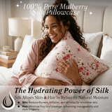 Cherry Blossom 100% Pure Mulberry Silk Pillowcase - Envelope - NOCHKA
