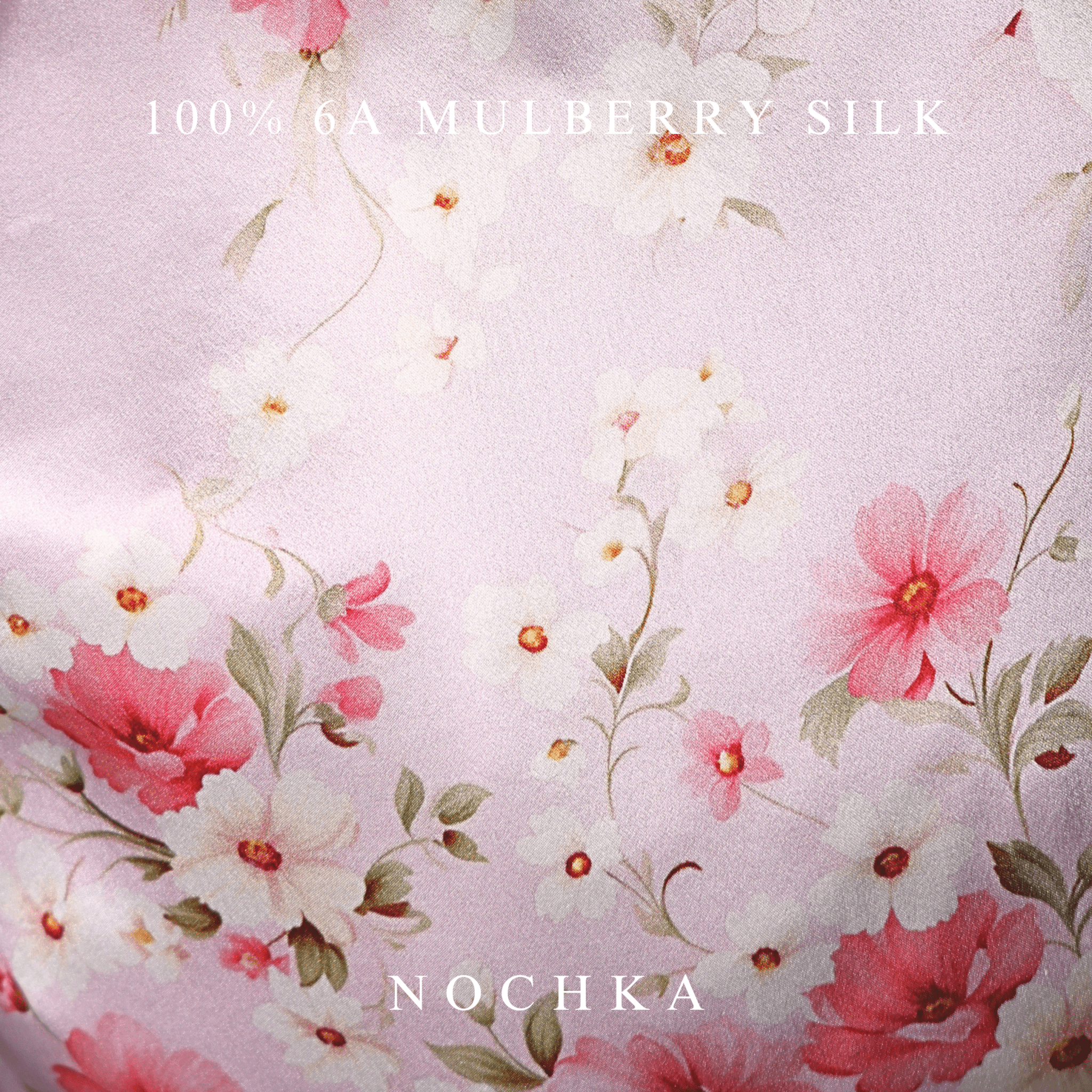 Cherry Blossom 100% Pure Mulberry Silk Pillowcase - Envelope - NOCHKA
