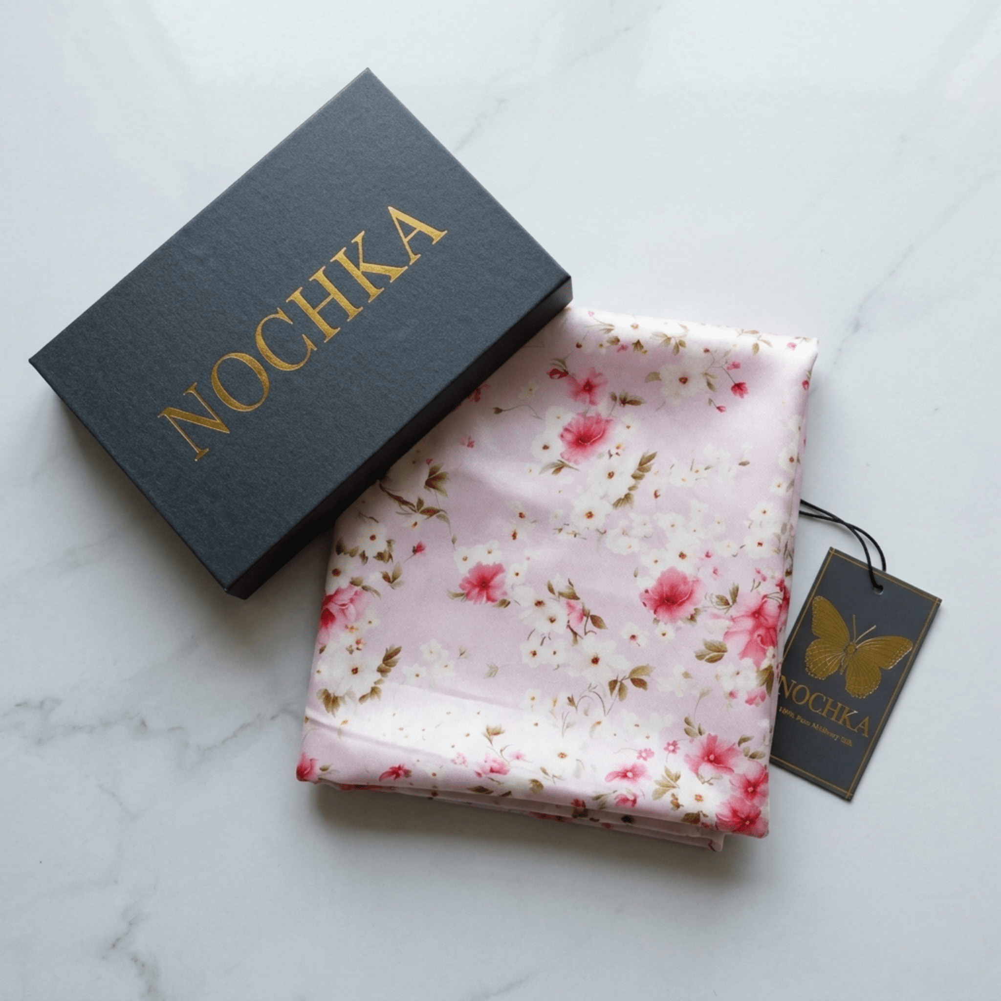 Cherry Blossom 100% Pure Mulberry Silk Pillowcase - Envelope - NOCHKA
