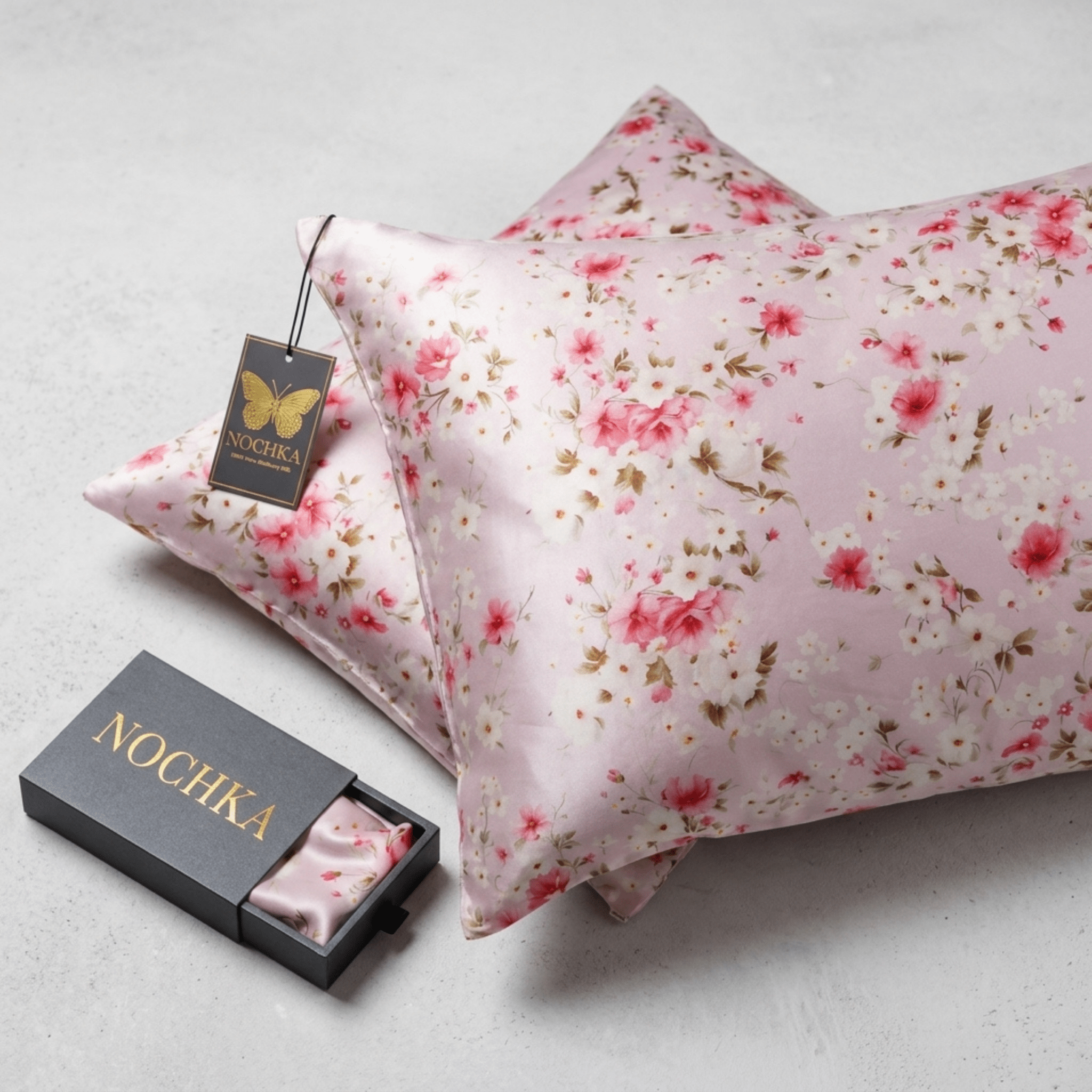 Cherry Blossom 100% Pure Mulberry Silk Pillowcase - Envelope - NOCHKA
