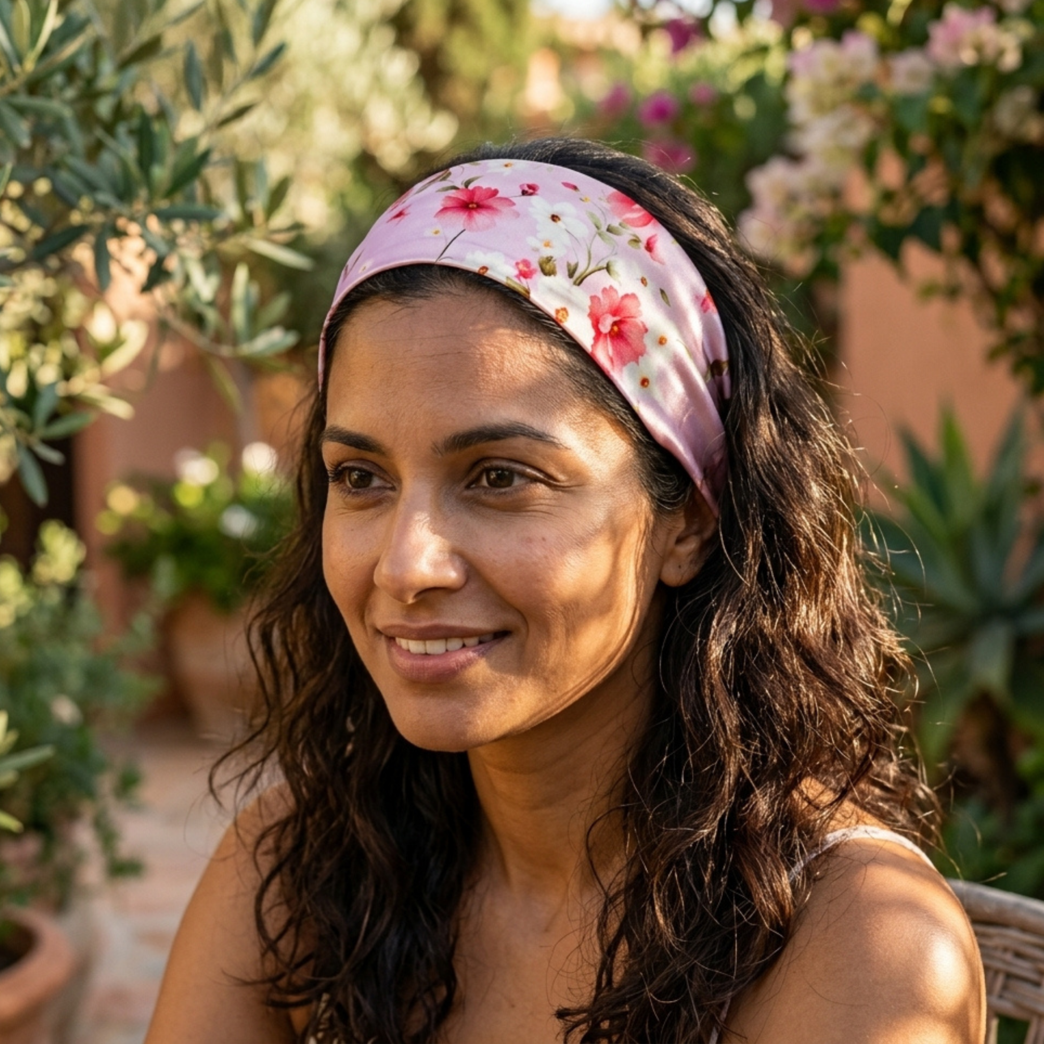 Cherry Blossom Pure Silk Headband - NOCHKA
