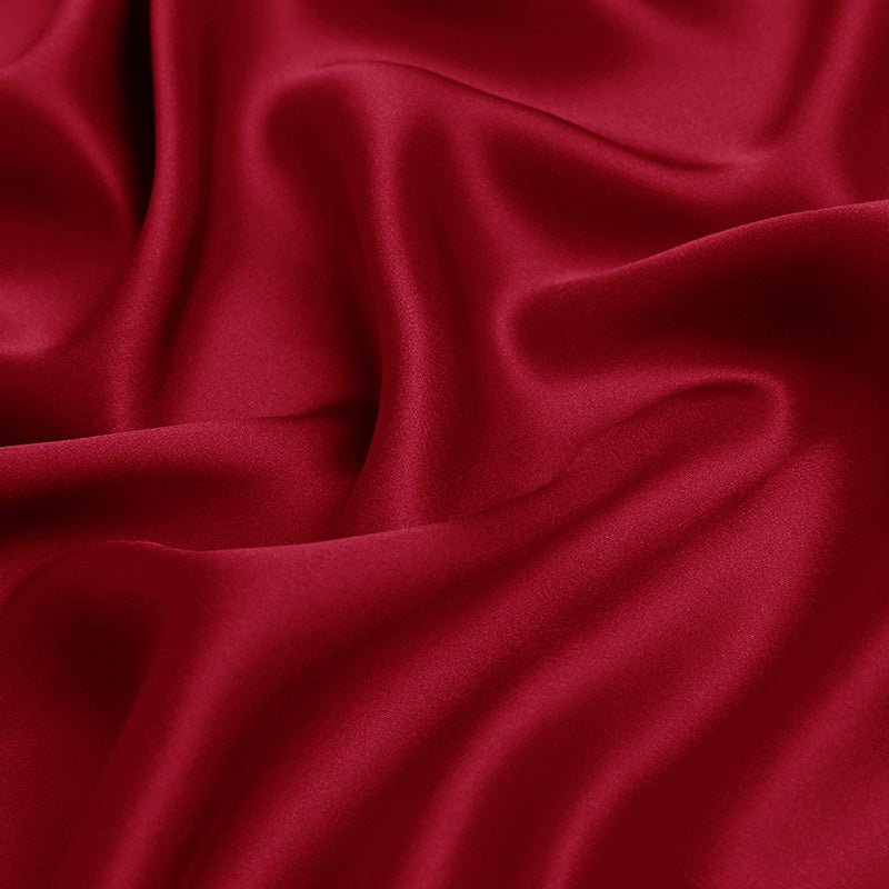 Chili Pepper Red 100% Pure Mulberry Silk Fabric 19mm 44" Width Pre - Cut Silk Fabric - NOCHKA
