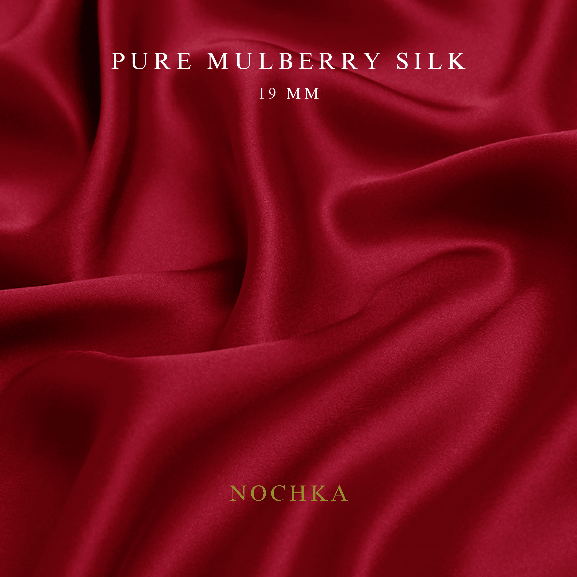 Chili Pepper Red 100% Pure Mulberry Silk Fabric 19mm Cut - to - Size Silk Fabric - NOCHKA
